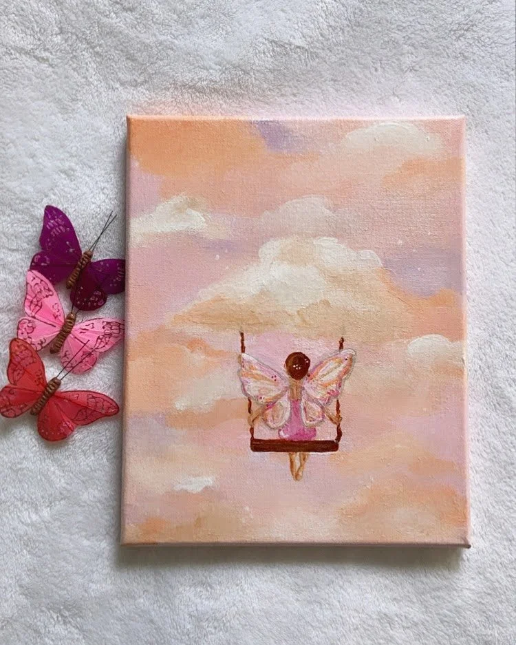 Fairy on Swing, 8x10 Original