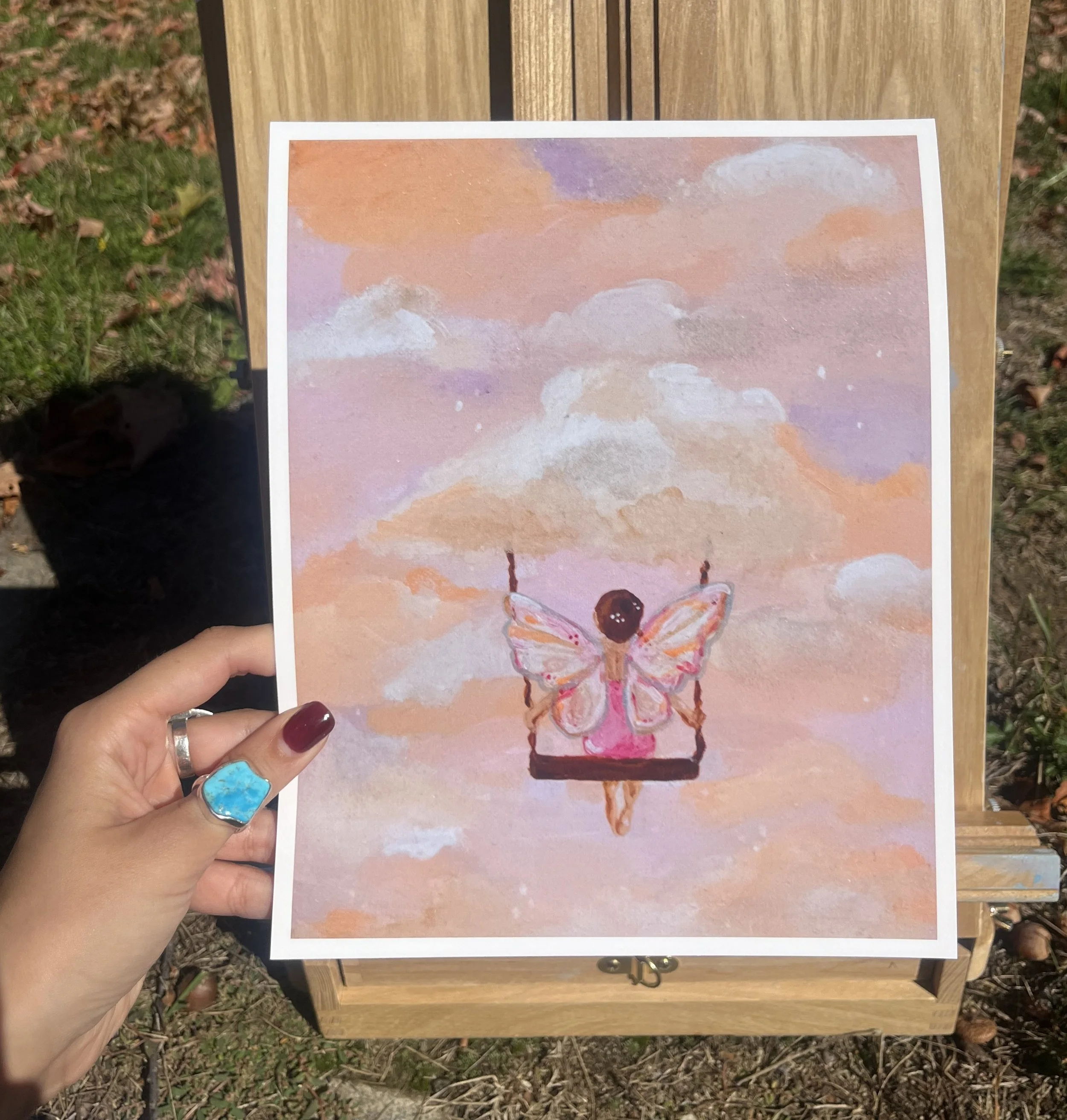 Fairy on the Swing Print