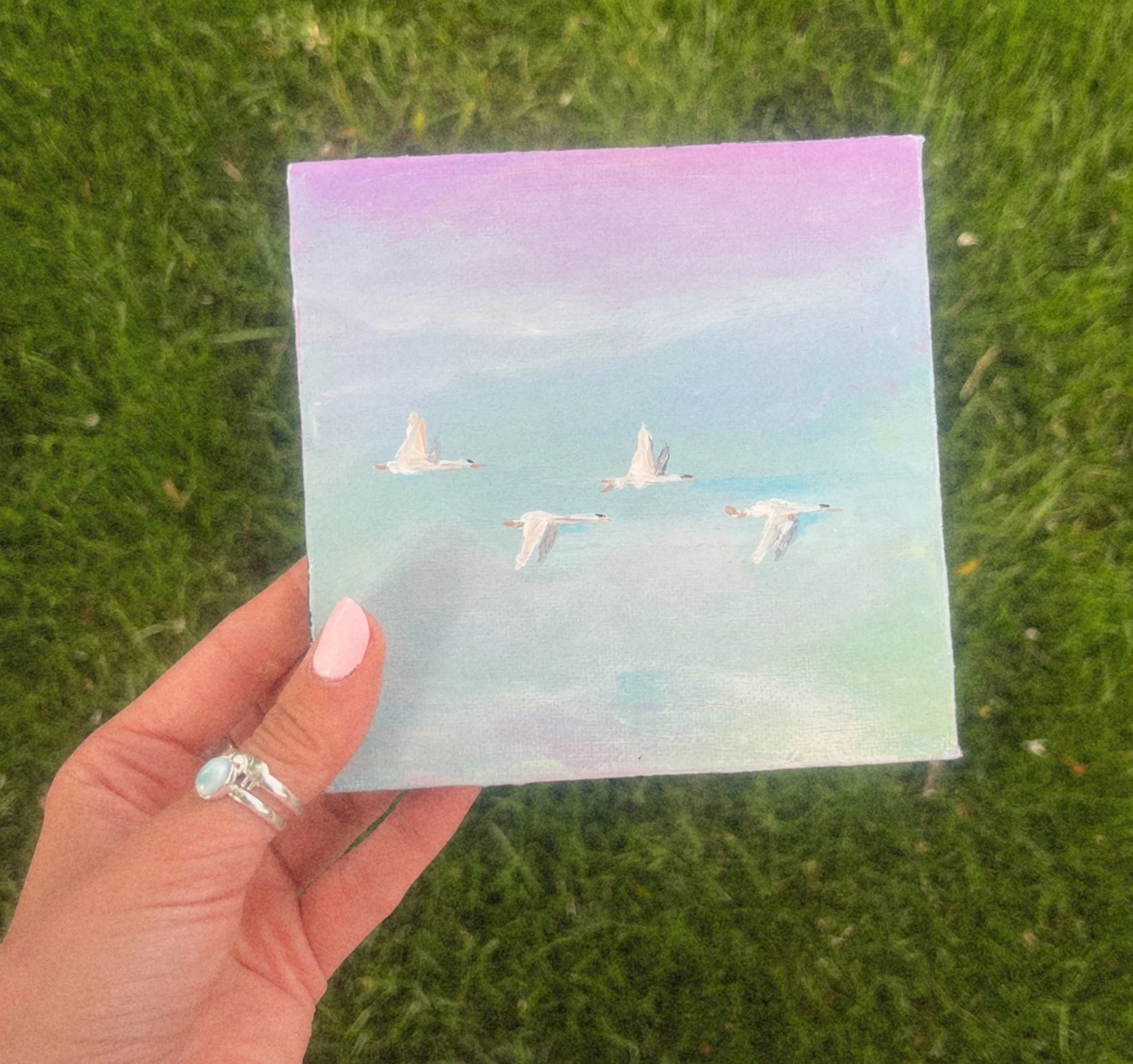 where the skies are blue, 5x5 original
