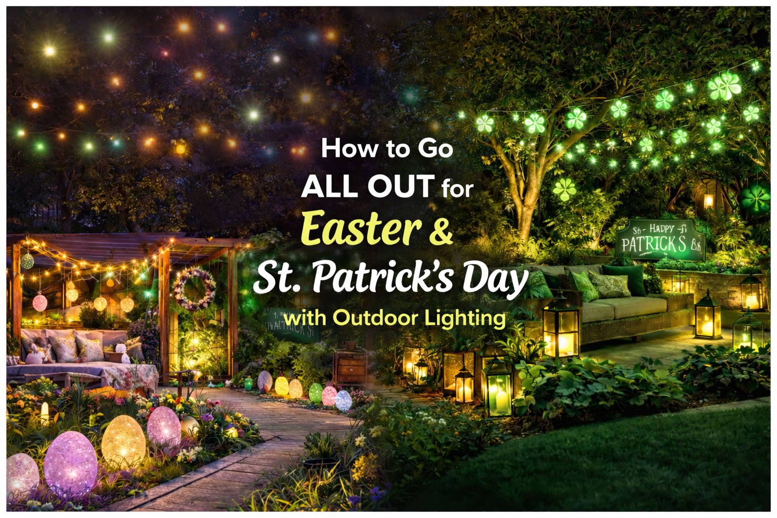 How to Go All Out for Easter and St. Patrick's Day with Outdoor Lighting