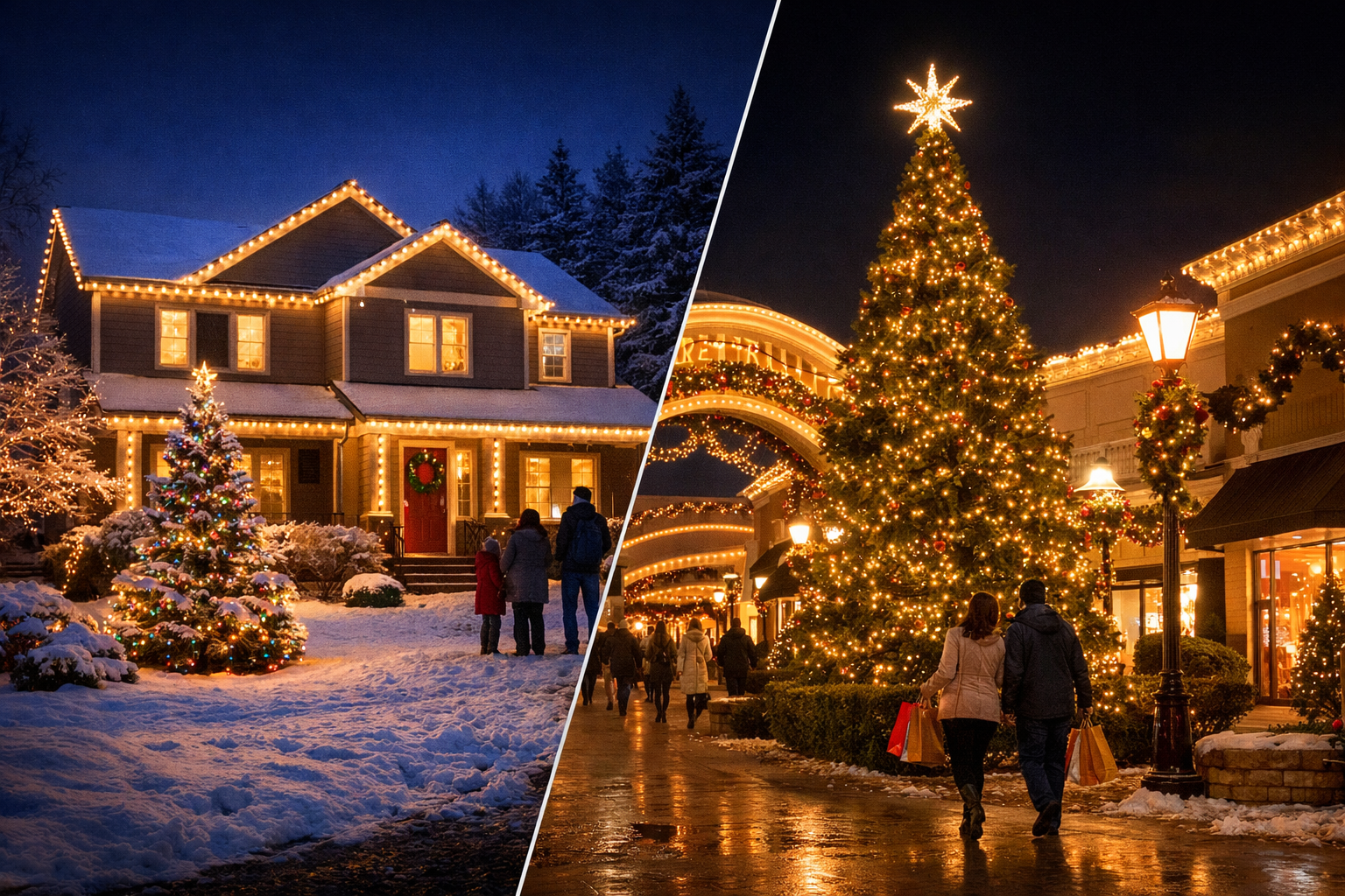 Residential vs Commercial Christmas Lighting: What's Different and Why It Matters