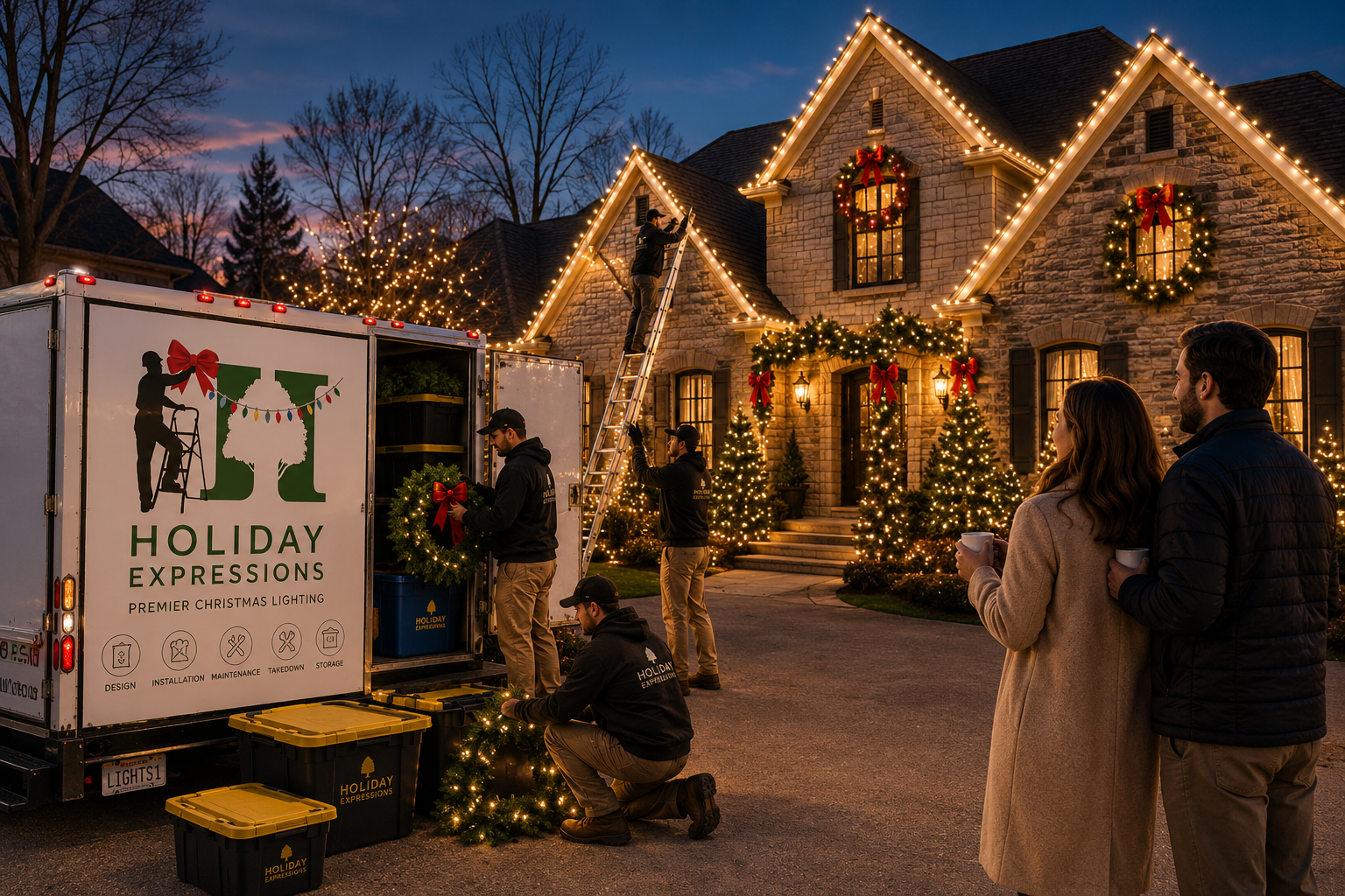 What Does a Christmas Light Hanging Service Include?