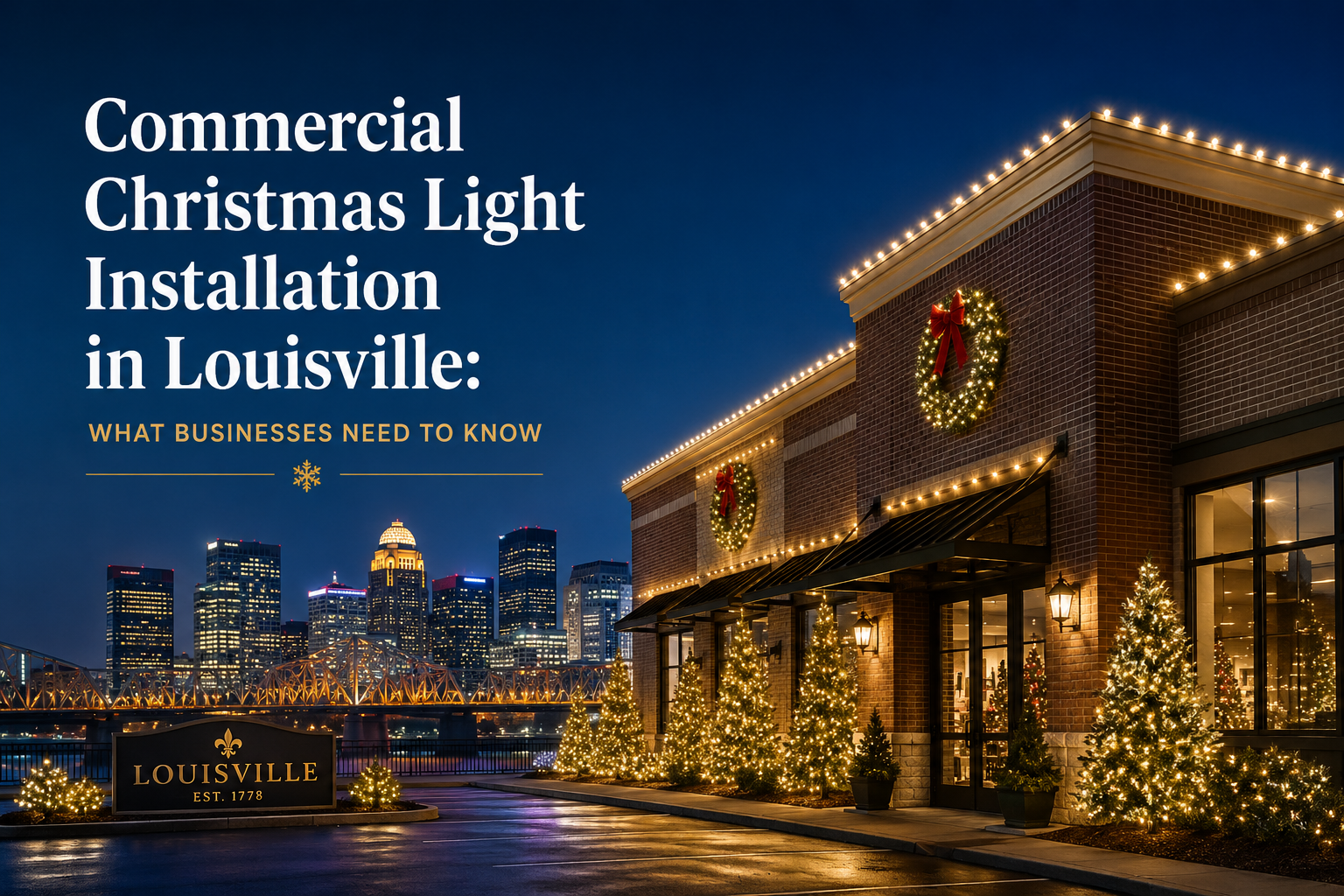 Commercial Christmas Light Installation Louisville