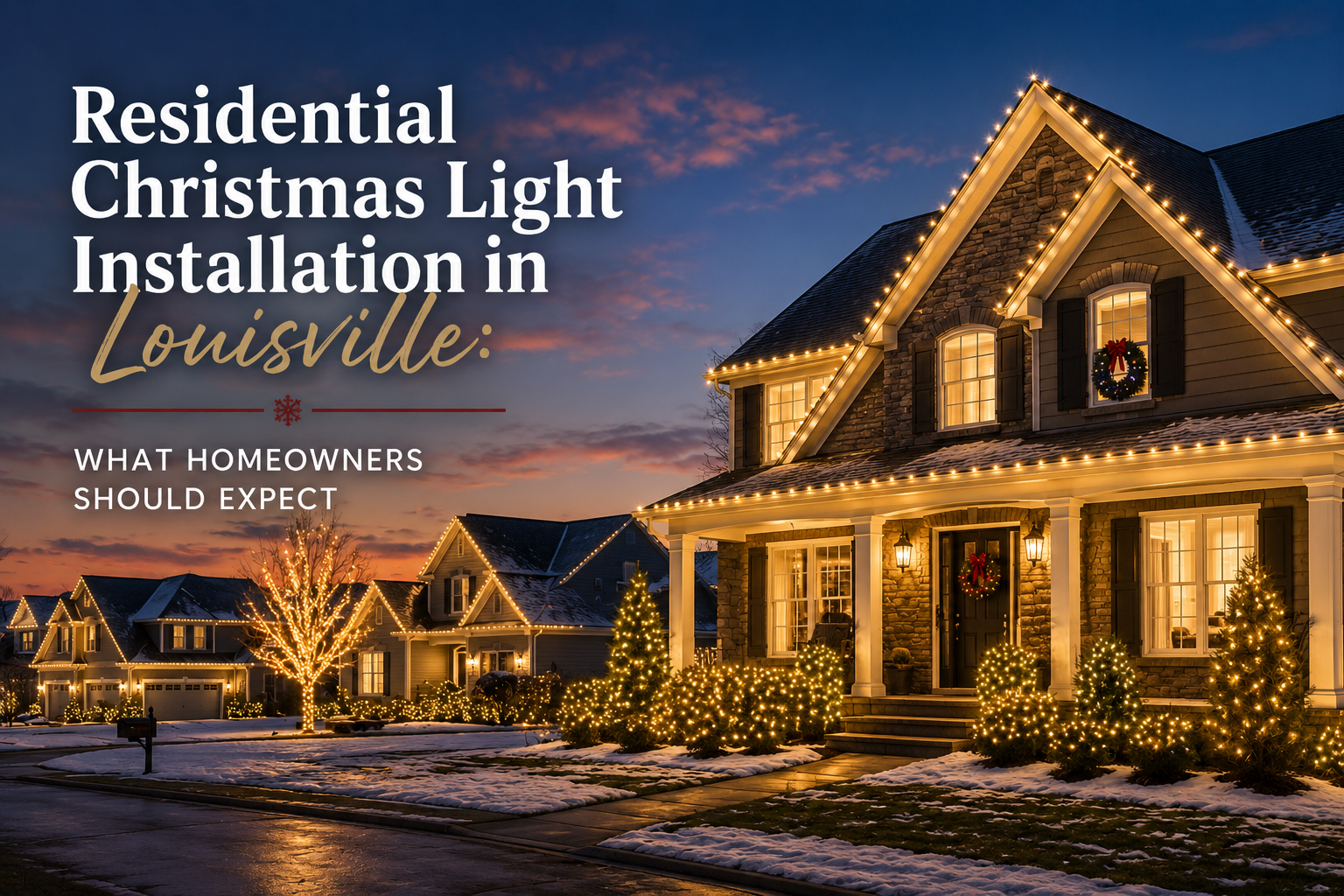 Residential Christmas Lights in Louisville: What to Expect