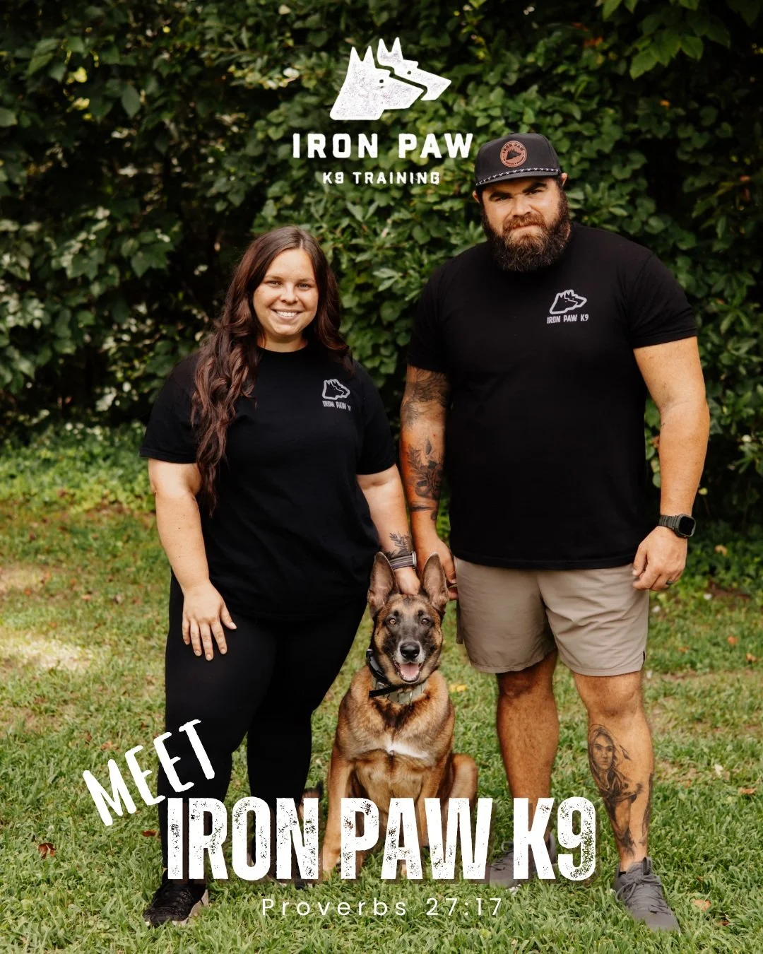 Meet the family behind Iron Paw K9. 🐾

Real training. Real relationships. Real results. We're here to help you and your dog build a stronger bond, one paw at a time. 🤎

#IronPawK9 #DogTraining #DogBoarding #GeorgiaDogTrainer #HallCountyGA #AtlnataD