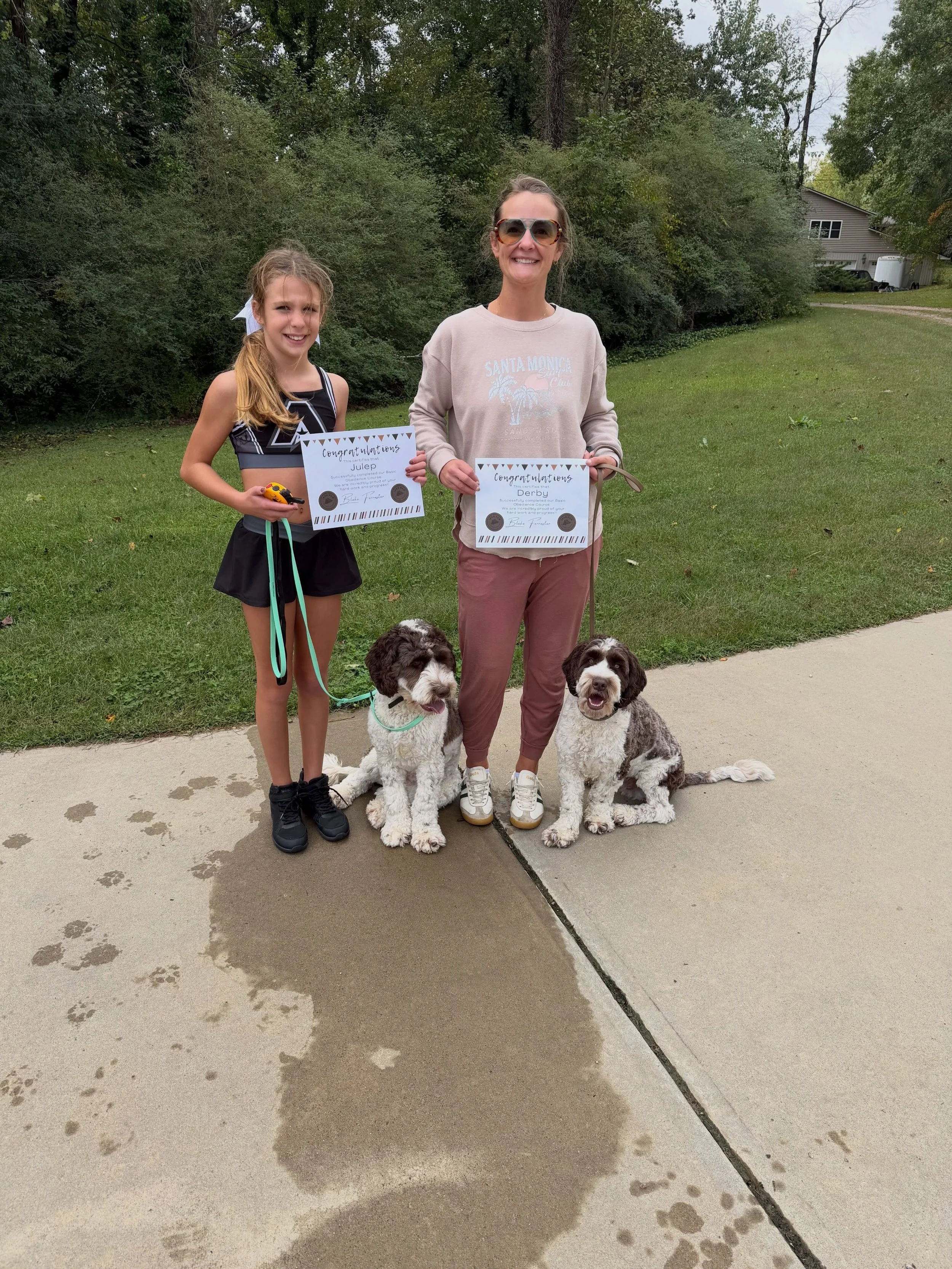 🎓🐾 DOUBLE THE GRADUATION, DOUBLE THE PAWSOME! 🐾🎓

Congratulations to Julep and Derby on graduating from our 3-week Board &amp; Train! 🧡 We&rsquo;re so proud of all the progress these two have made and can&rsquo;t wait to see them continue to shi