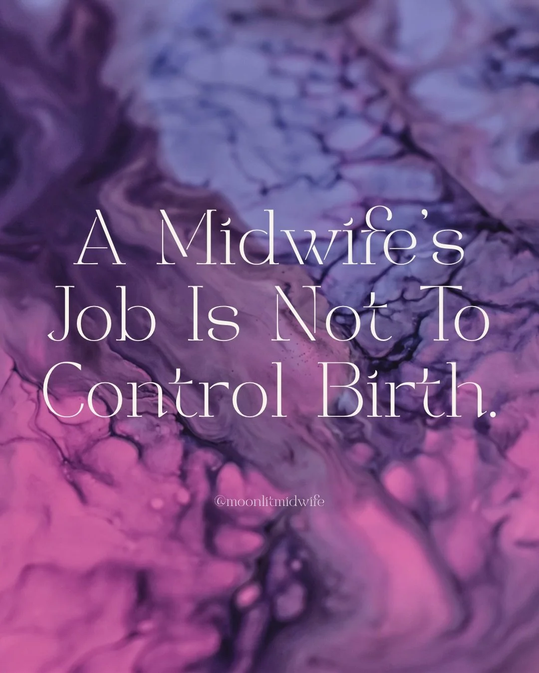 A midwife&rsquo;s job is not to control birth.

It&rsquo;s not to rush normal processes.
It&rsquo;s not to make decisions for you.
It&rsquo;s not to fit every family into the same box.

A midwife&rsquo;s job is to observe carefully, listen deeply, an