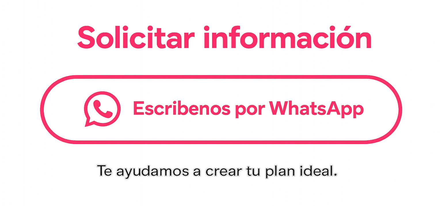Gráfico informativo sobre clases individuales de inglés con botón de contacto por WhatsApp para solicitar información y crear un plan de aprendizaje personalizado.