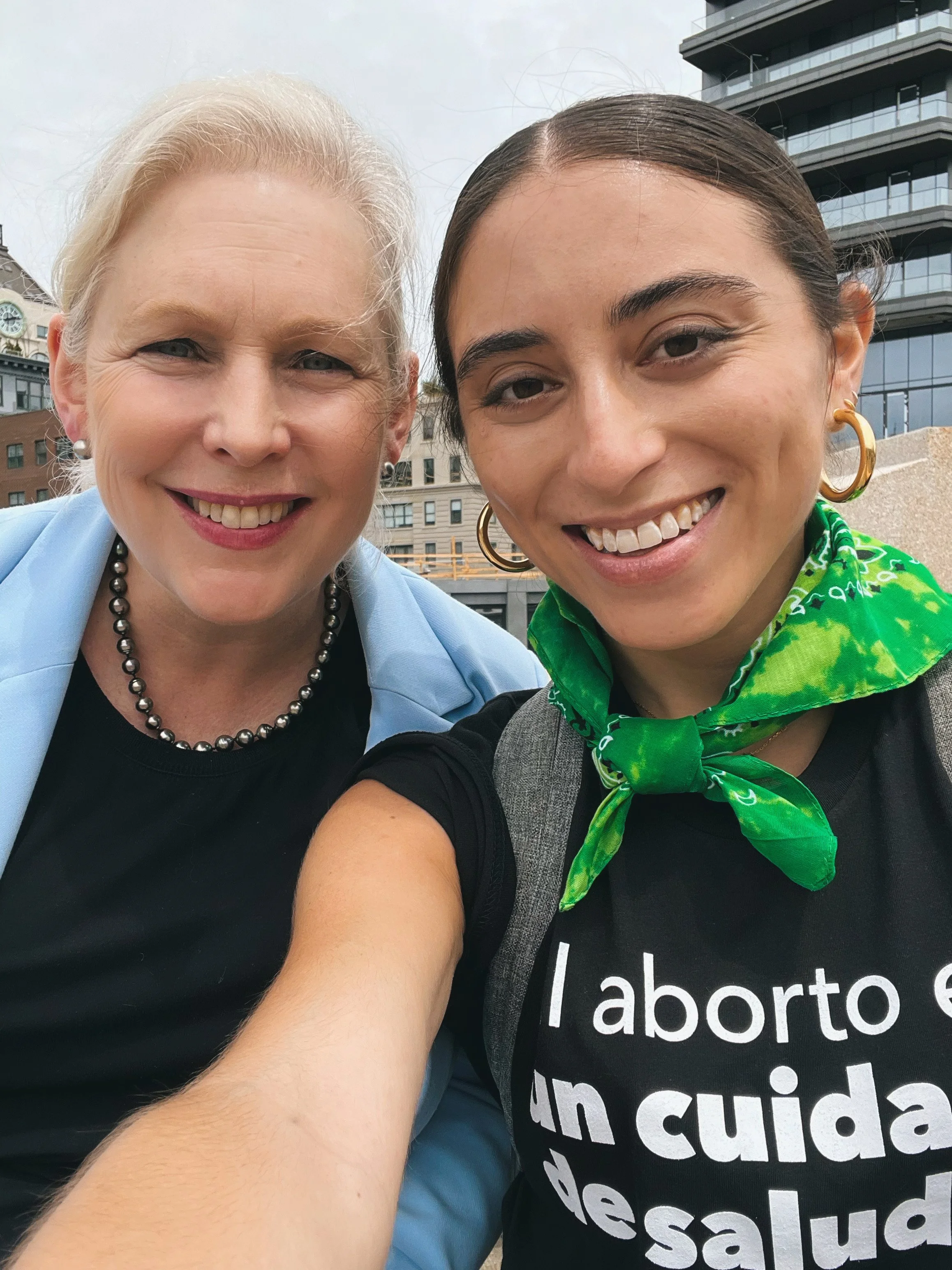 With Senator Kirsten Gillibrand at a #BansOffOurBodies rally
