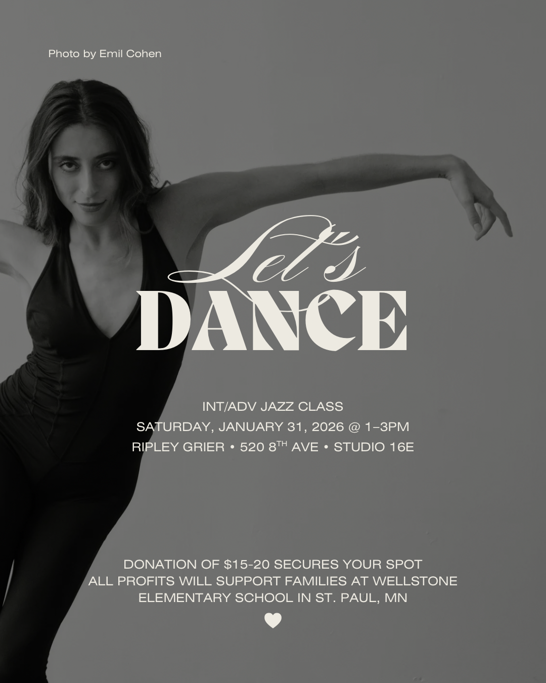 Pop Up Jazz Class for MN with Sara Rodriguez