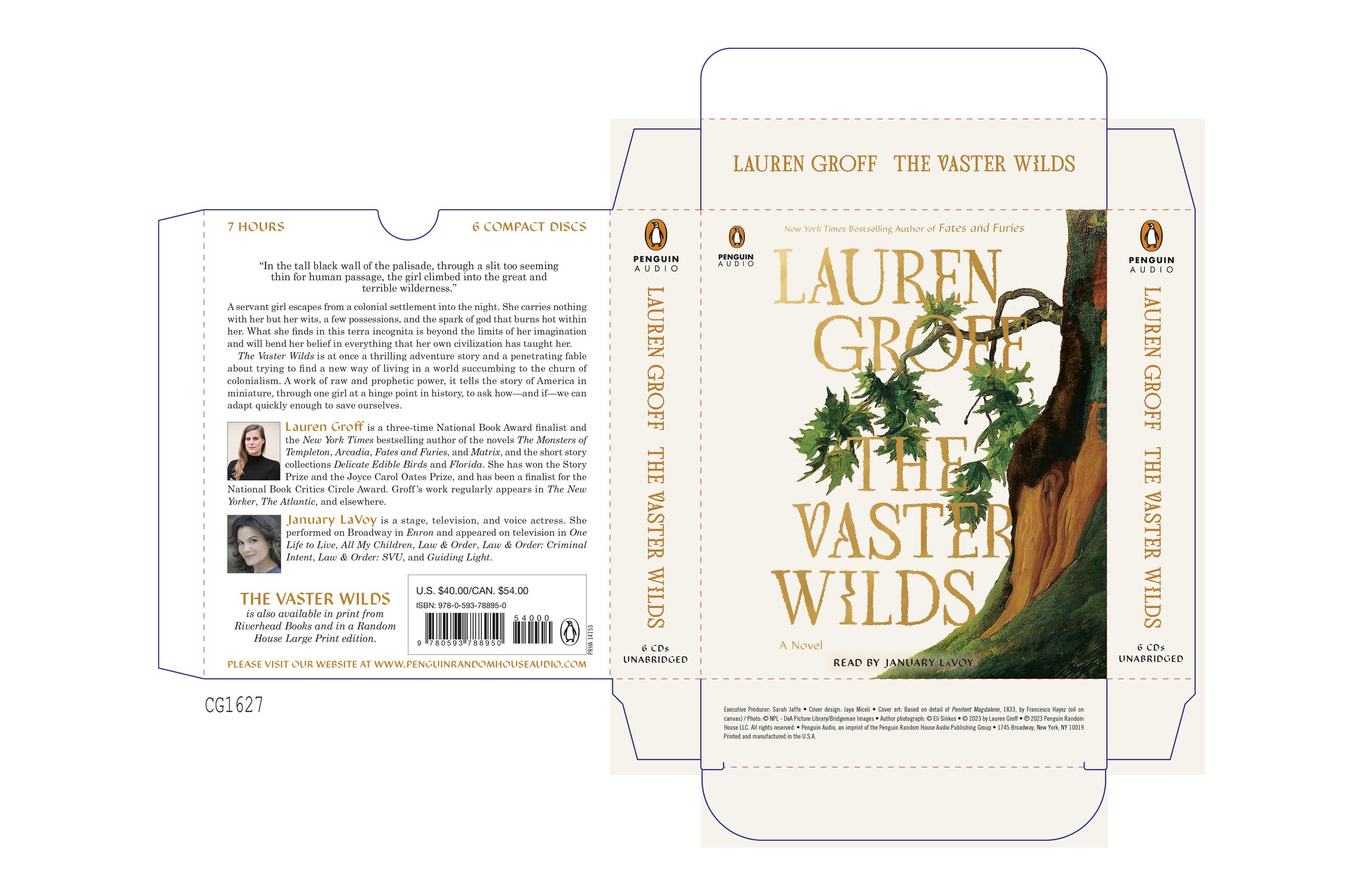 Packaging design for the CD box edition of The Vaster Wilds.