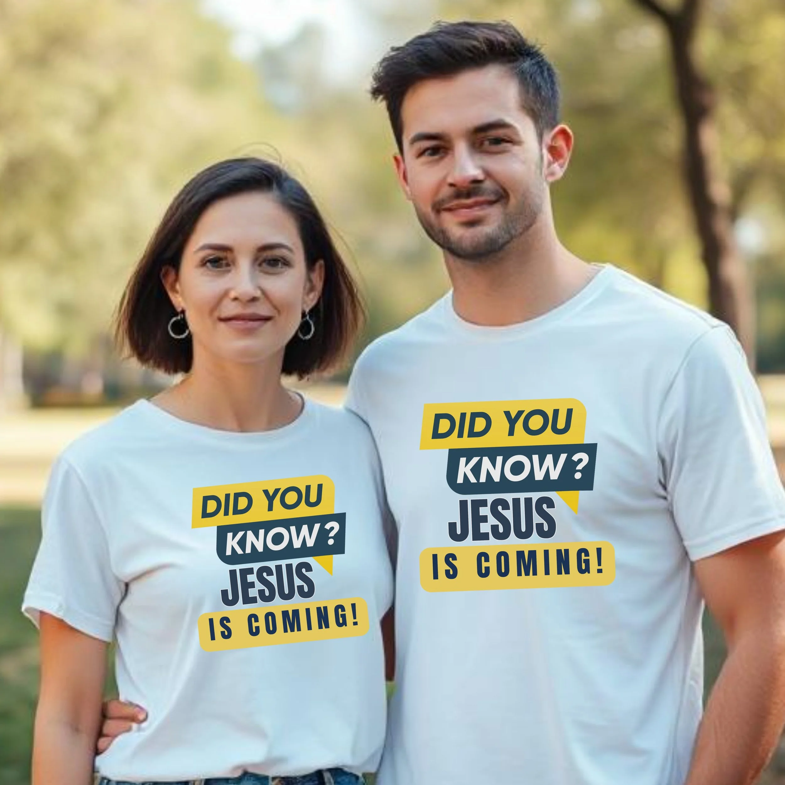 Jesus is coming wht tee MU-couple.jpg
