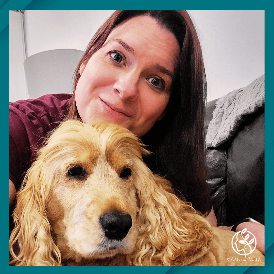 Therapy Dog Lola and Catherine Whitlow of All Is Well Approach