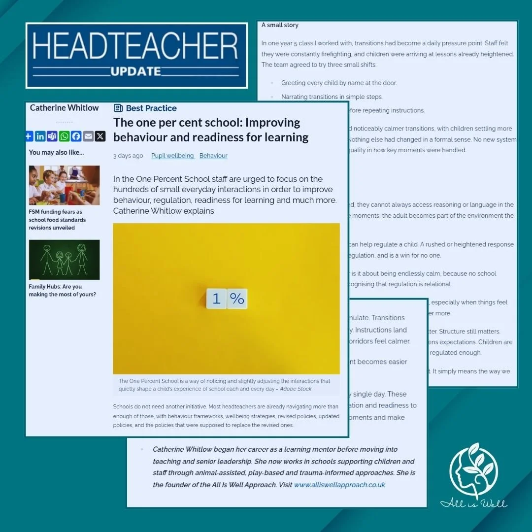 Headteacher Update Article All Is Well Approach