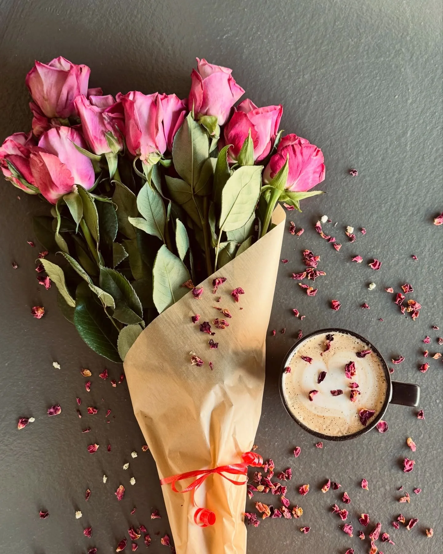 Our Valentine&rsquo;s menu is here 💕

Petal &amp; Spice &mdash; a cardamom and rose chai

Lovebird Mocha &mdash; a mocha latte with pistachio

Cupid&rsquo;s Matcha &mdash; iced matcha sweetened with white mocha and topped with cherry tarragon cold f