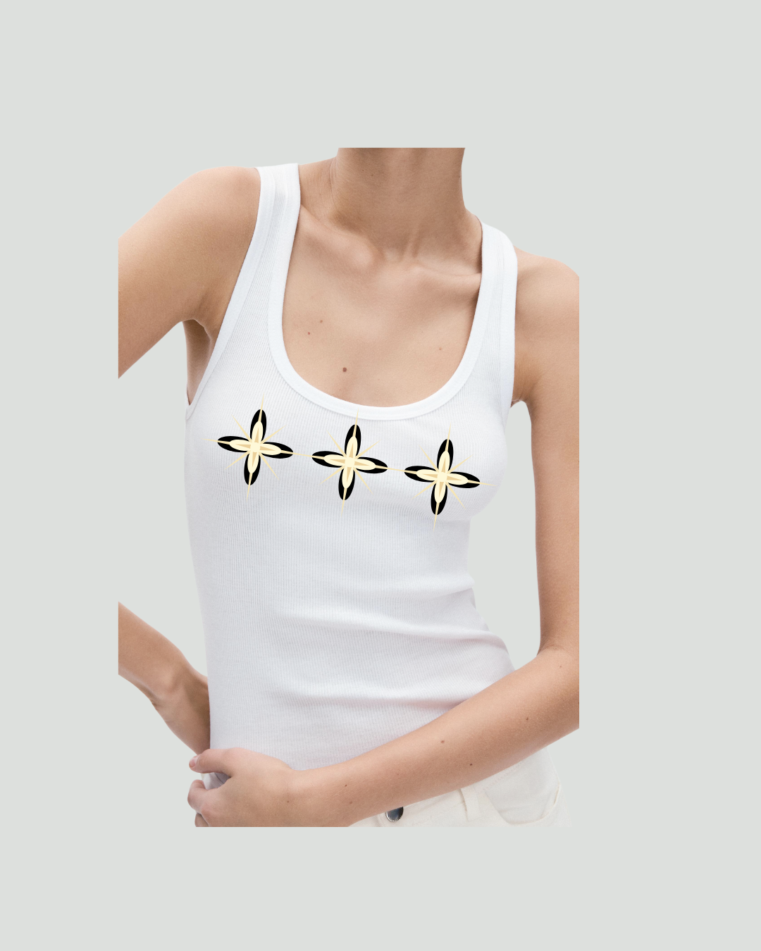 Serene Cotton Logo Tank - Yellow