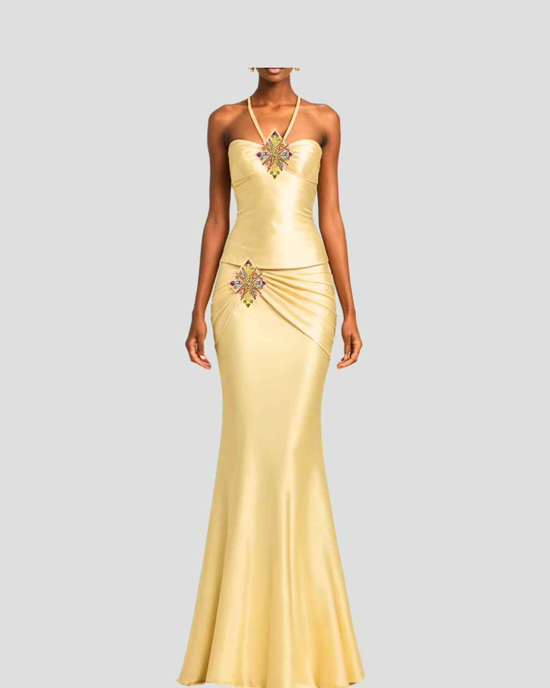 Soleil Silk Skirt Set - Yellow