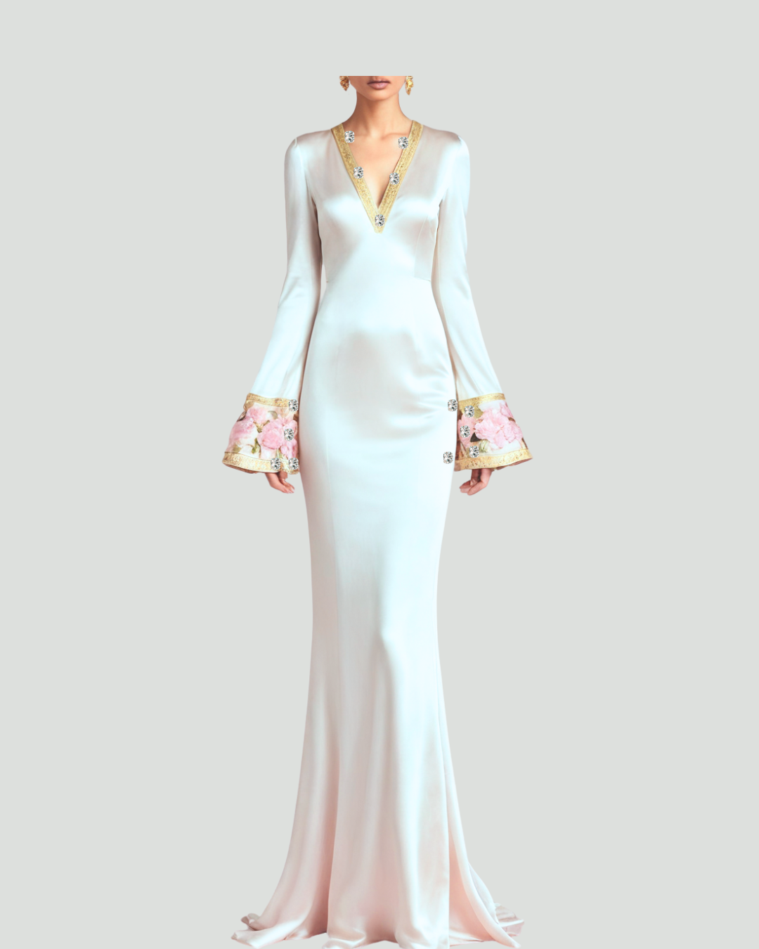 Delina Silk Maxi Dress - Ivory