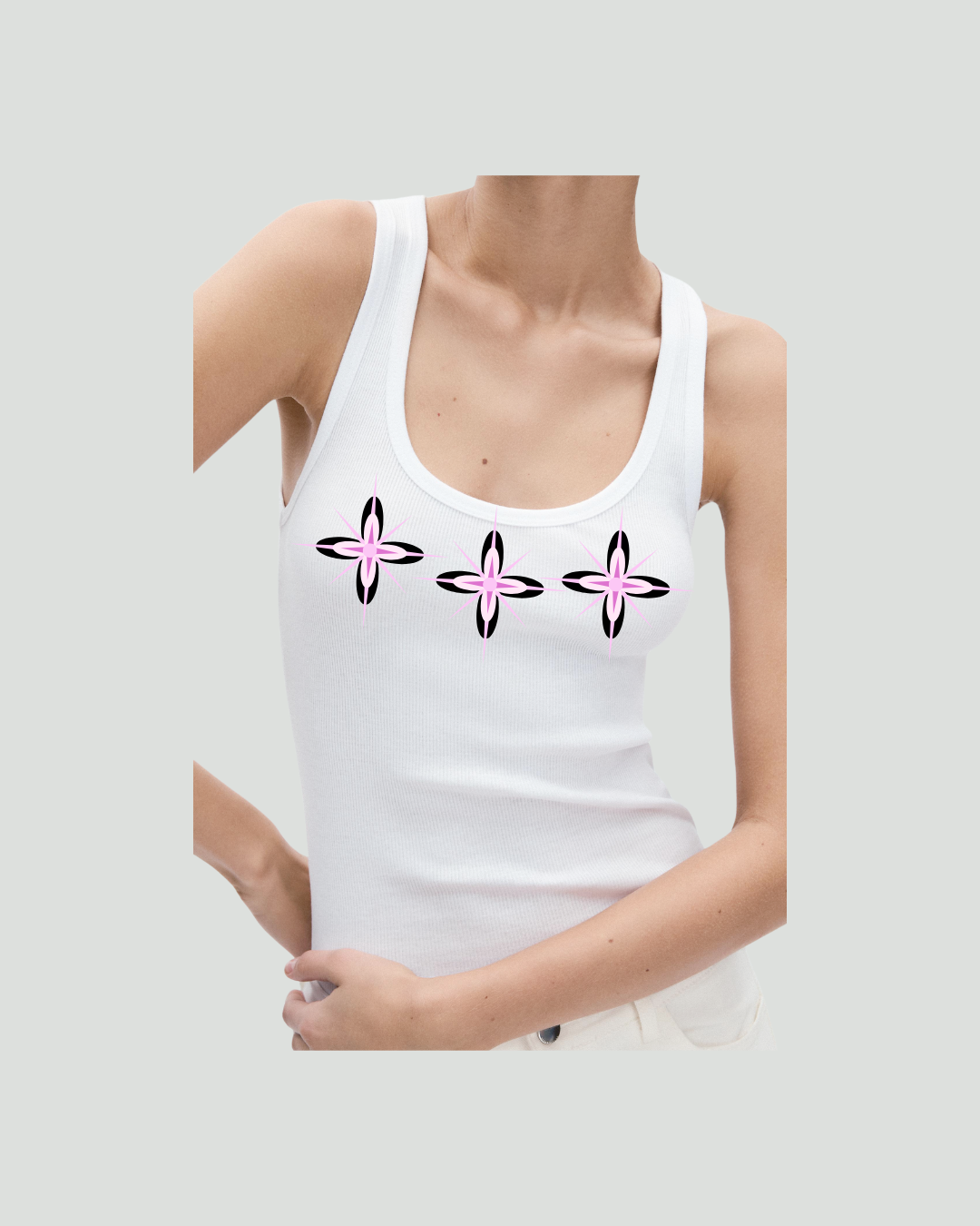 Serene Cotton Logo Tank - Pink