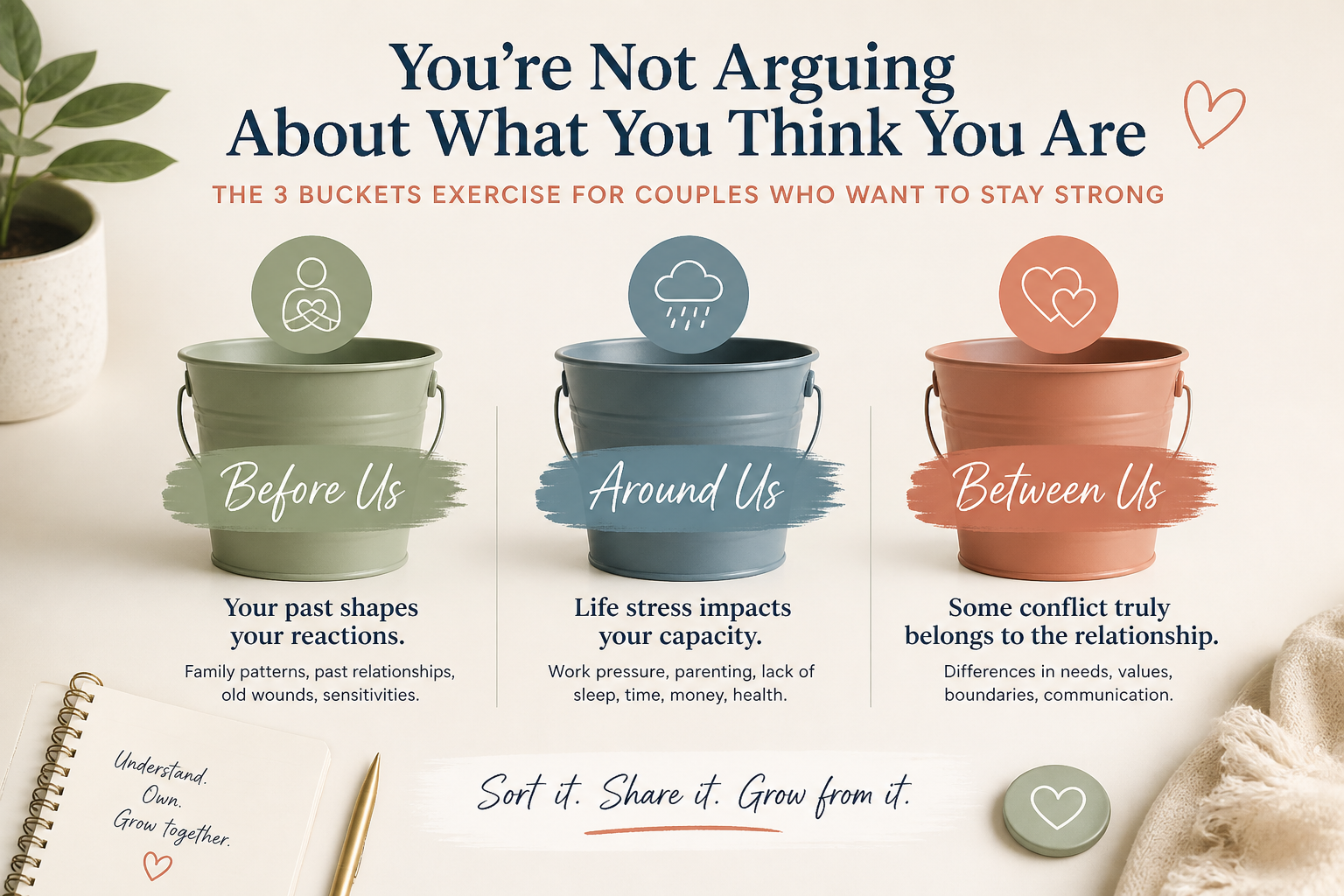 Why You’re Arguing About the Wrong Thing (The 3 Buckets Exercise for Couples)