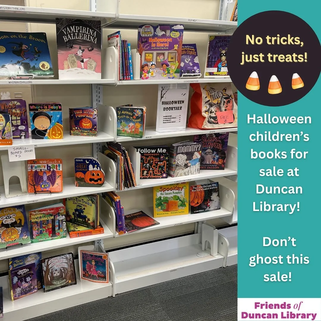 Get your hands on some boo-tiful bargains! 👻 

Check out the used Halloween children&rsquo;s books for sale at Duncan Library &mdash; they&rsquo;re spooktacularly good reads at frightfully good prices! 🎃

&nbsp;#FODL #AlexandriaVA #Halloween #BookS