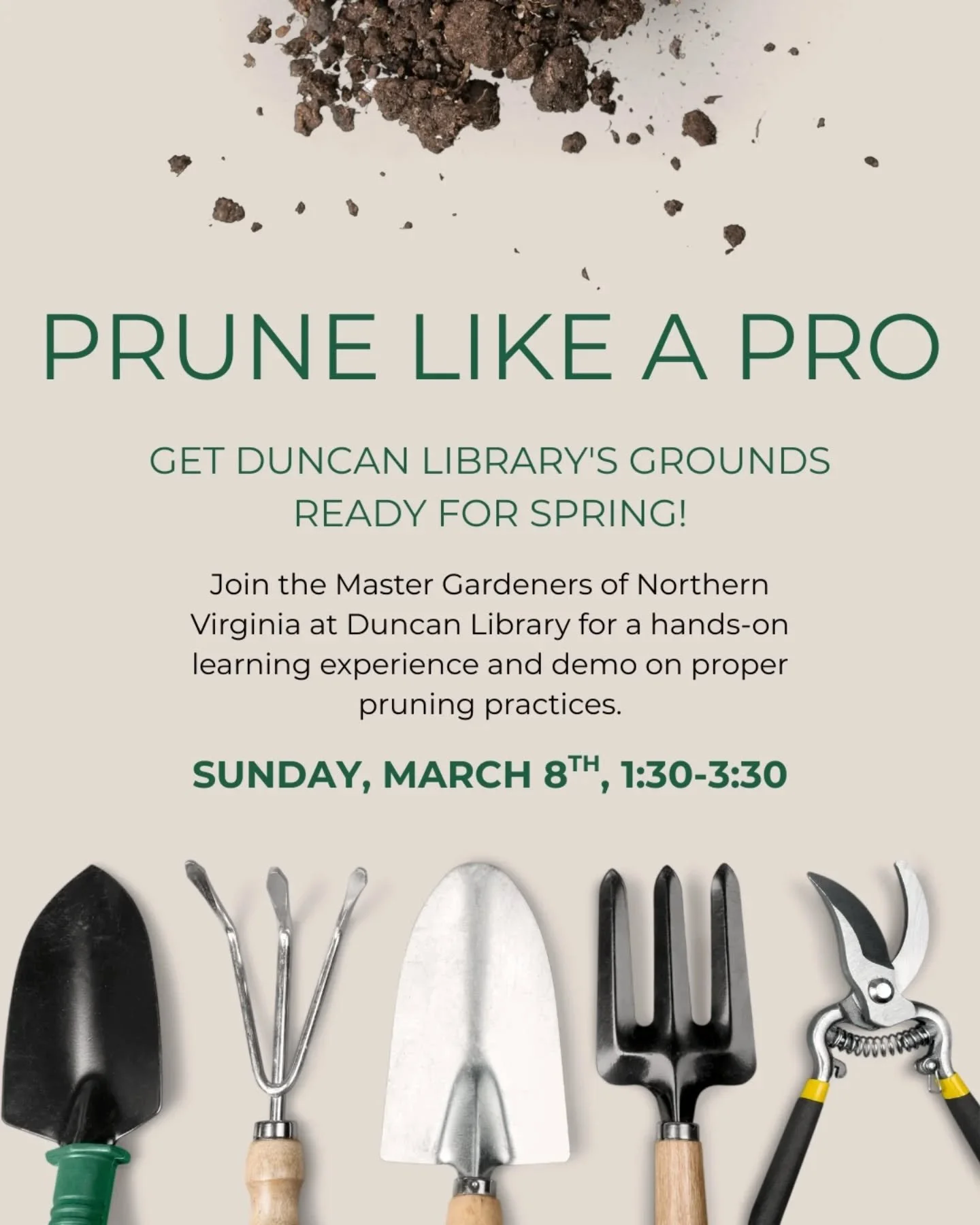Spring is almost here&hellip; time to snip to it!

Join Extension Master Gardeners Molly Newling &amp; Angela McNamara to learn easy pruning tips for healthier plants, brighter blooms, and more fruit.

Your garden will thank you!&nbsp;

Sunday, March