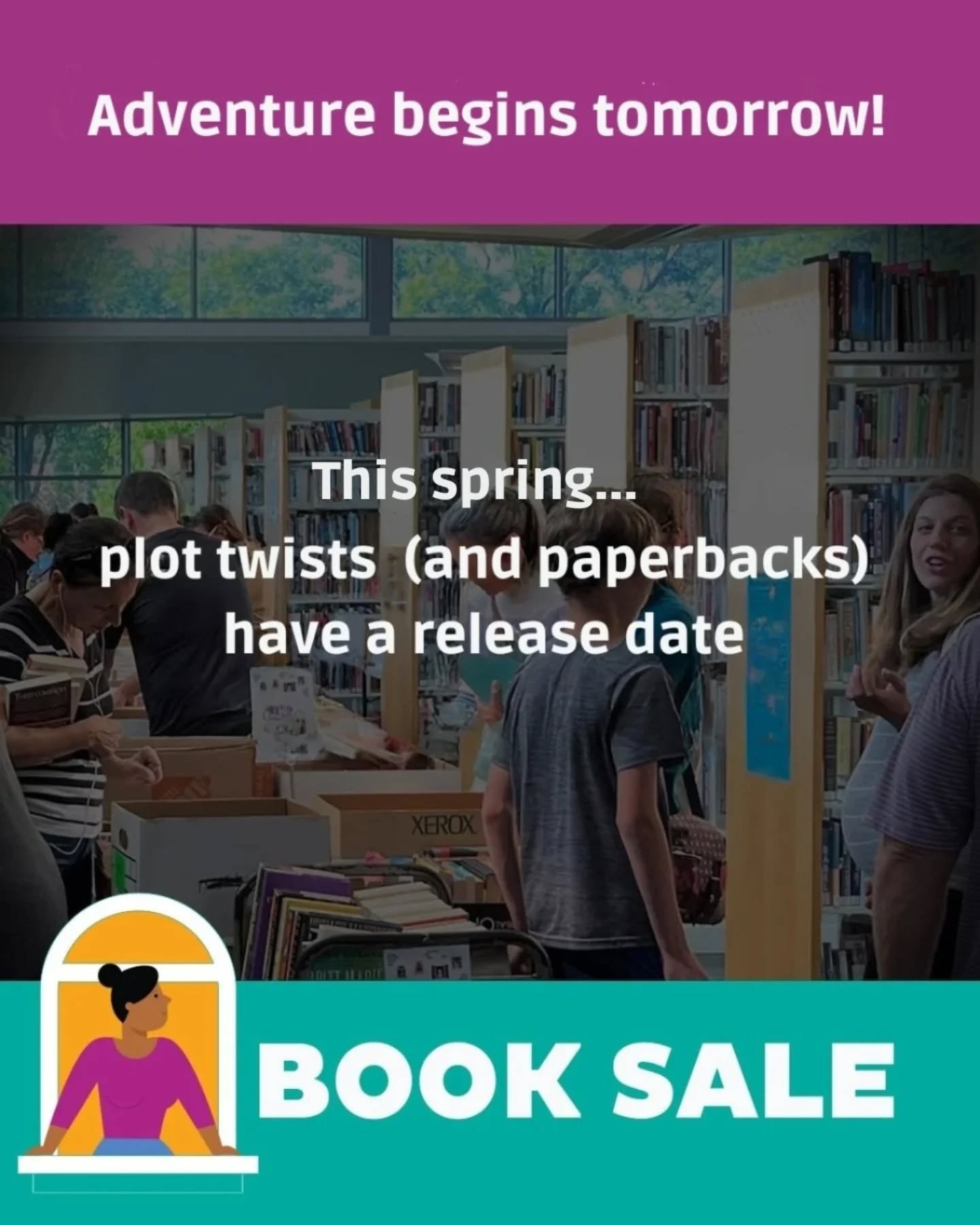 Starting tomorrow, April 23rd through the 26th, shop the Duncan Library Book Sale for the unexpected &mdash; a new genre, a new author, a new obsession. You might just find your next favorite author or genre! And since the sale is almost here, you do