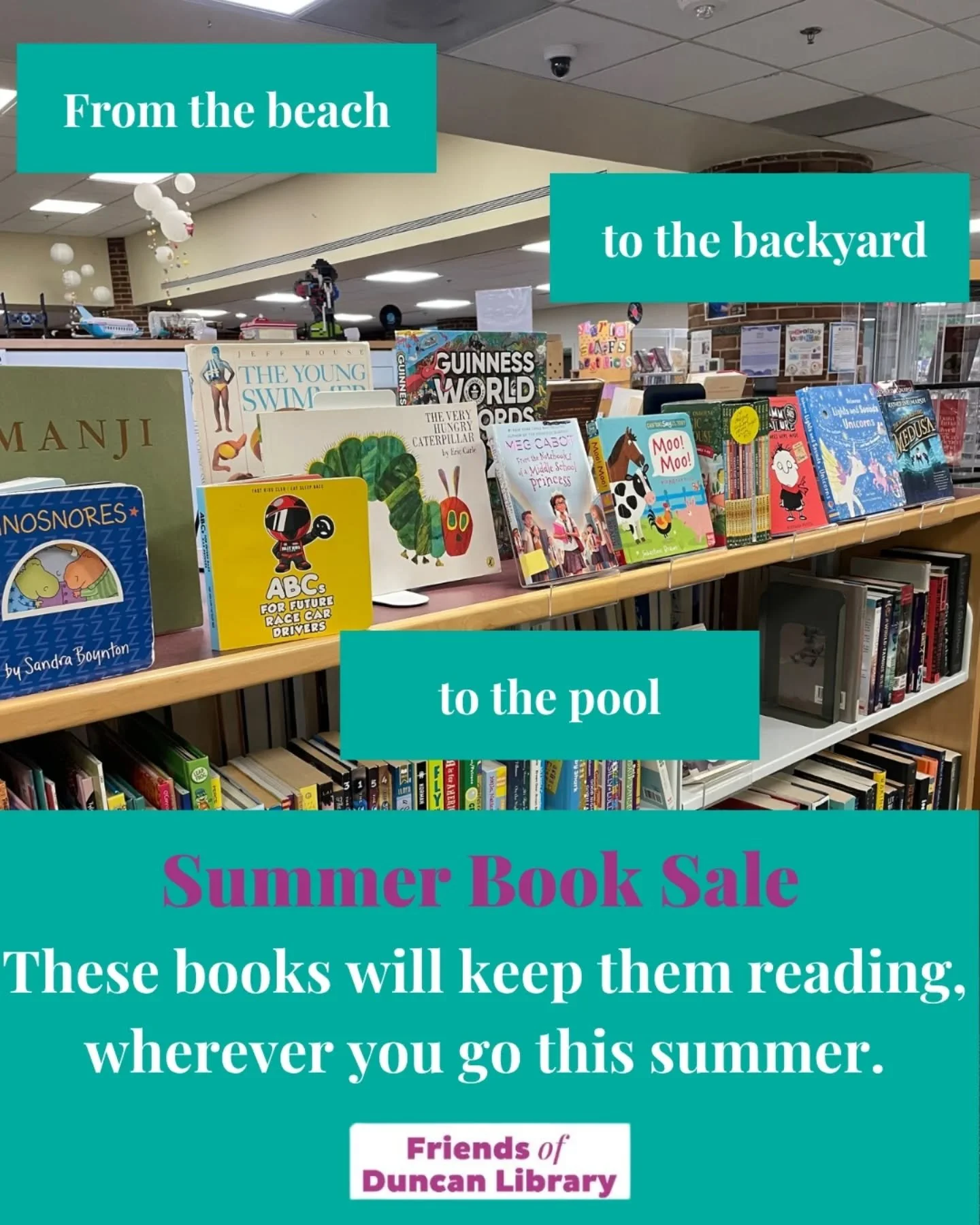 School's almost out. Parents, the Friends of the Duncan Library have got you covered with a book sale full of fun summer reads for the kids, including their favorite graphic novels. So before they can even say, "I'm bored", stop by the libr
