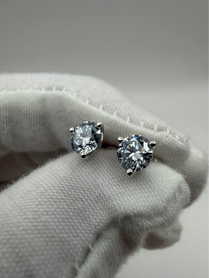 Lab Diamond Studs (1.7 CTTW) 14k White Gold