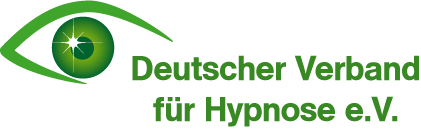 Logo des Deutschen Verbands für Hypnose e.V. mit grünem Augensymbol und Text