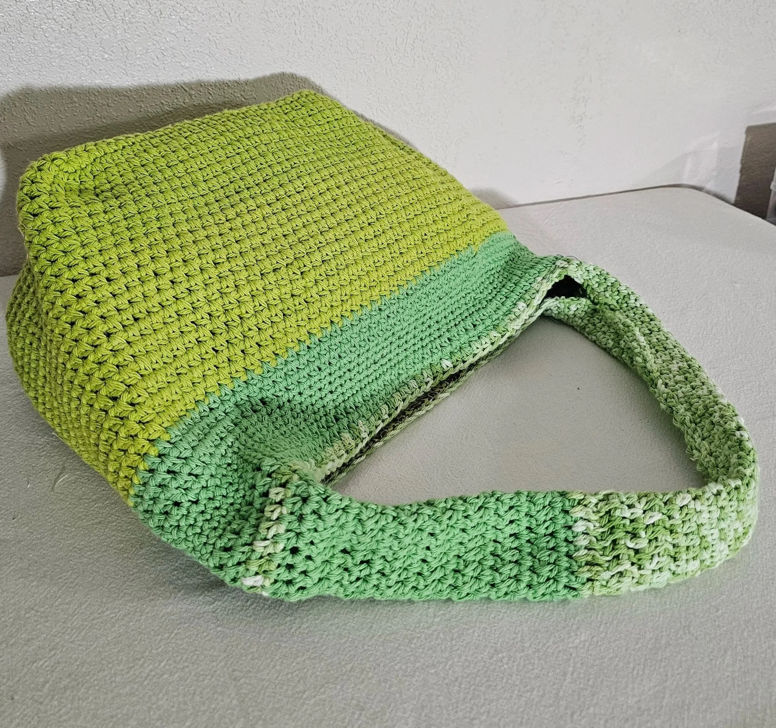 Custom made Crotchet Bag in green