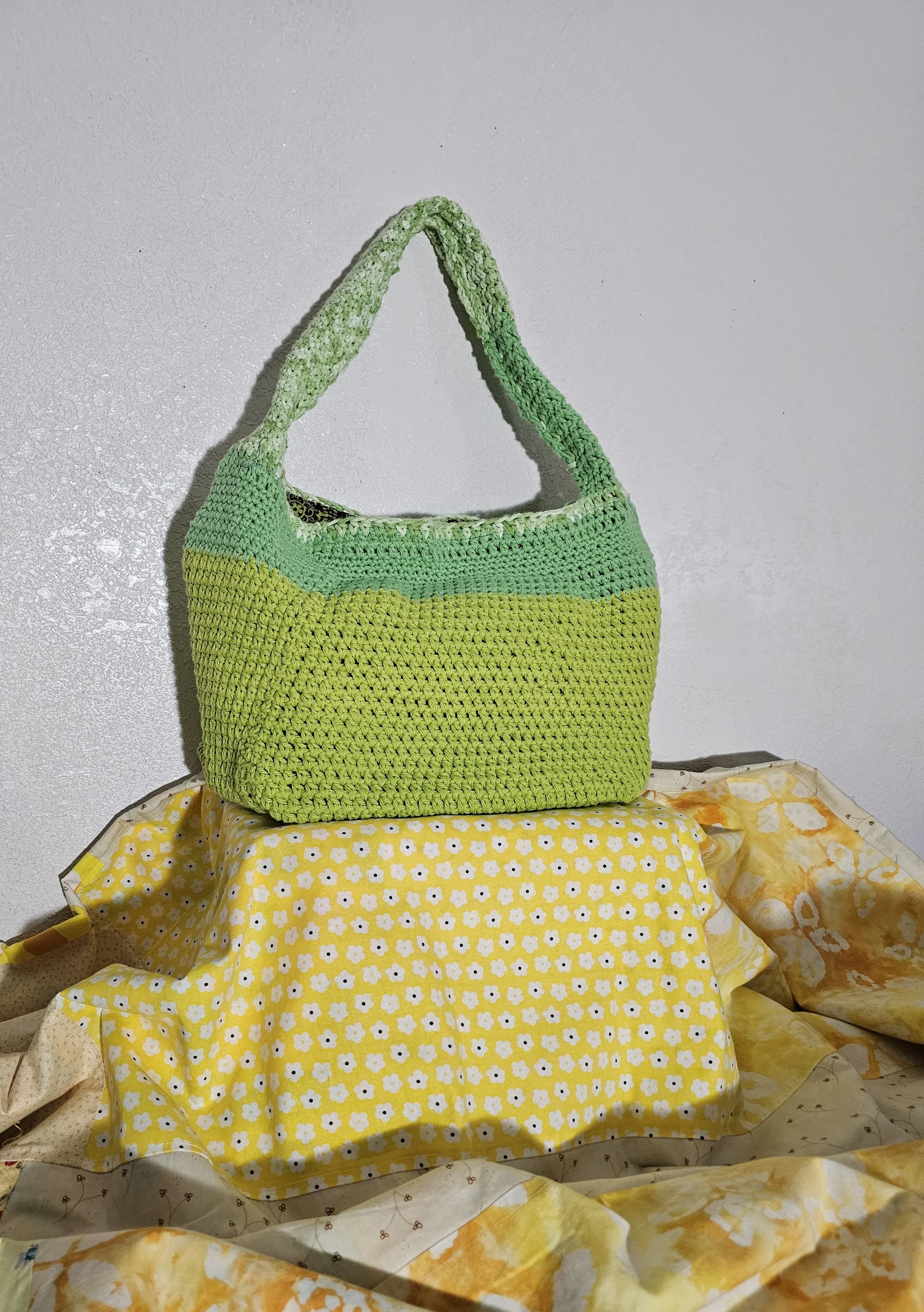 Custom Made Crotchet Bag..Green