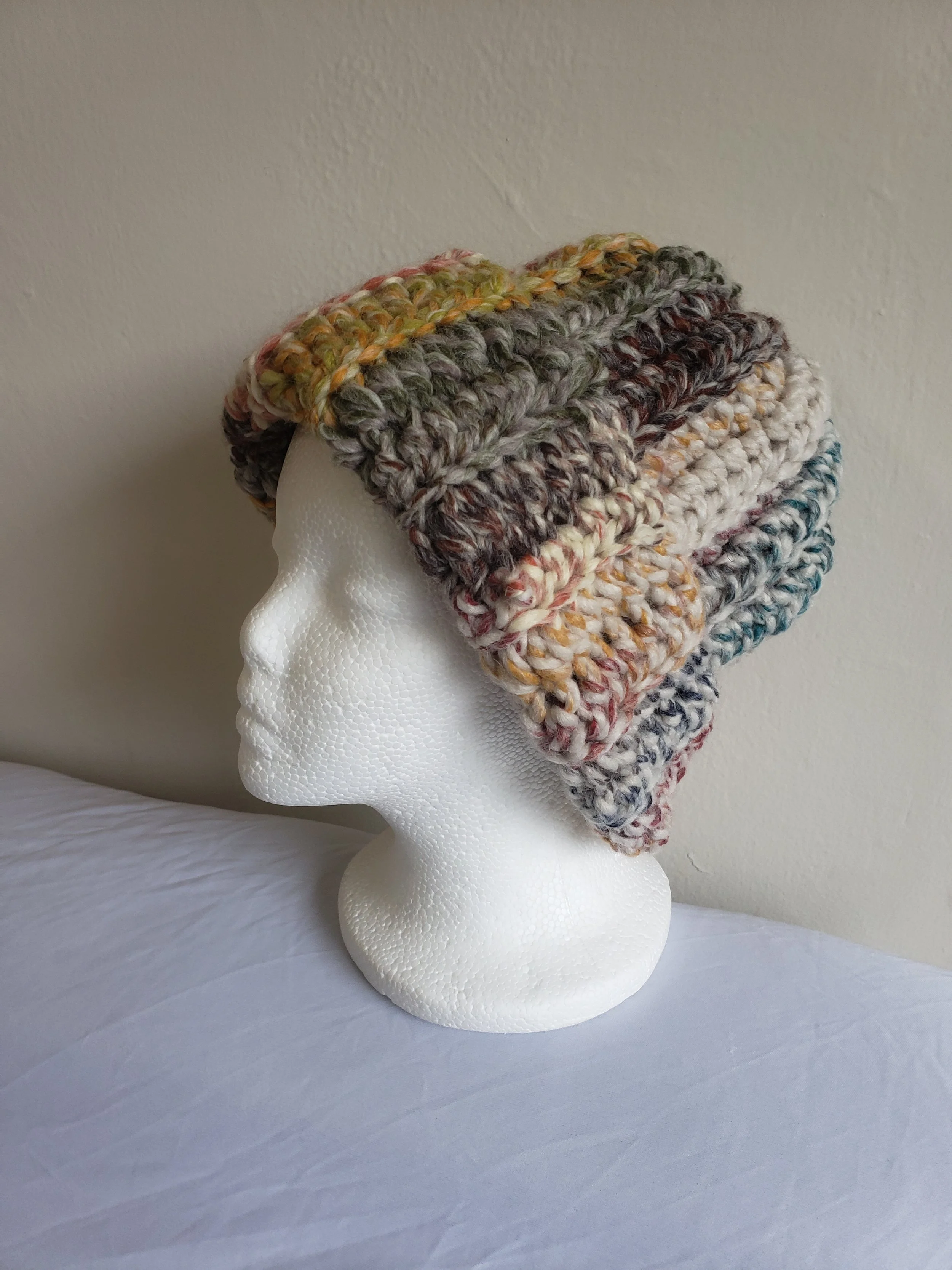 Flowerbox, Handmade Quilted Hat, Color Mix