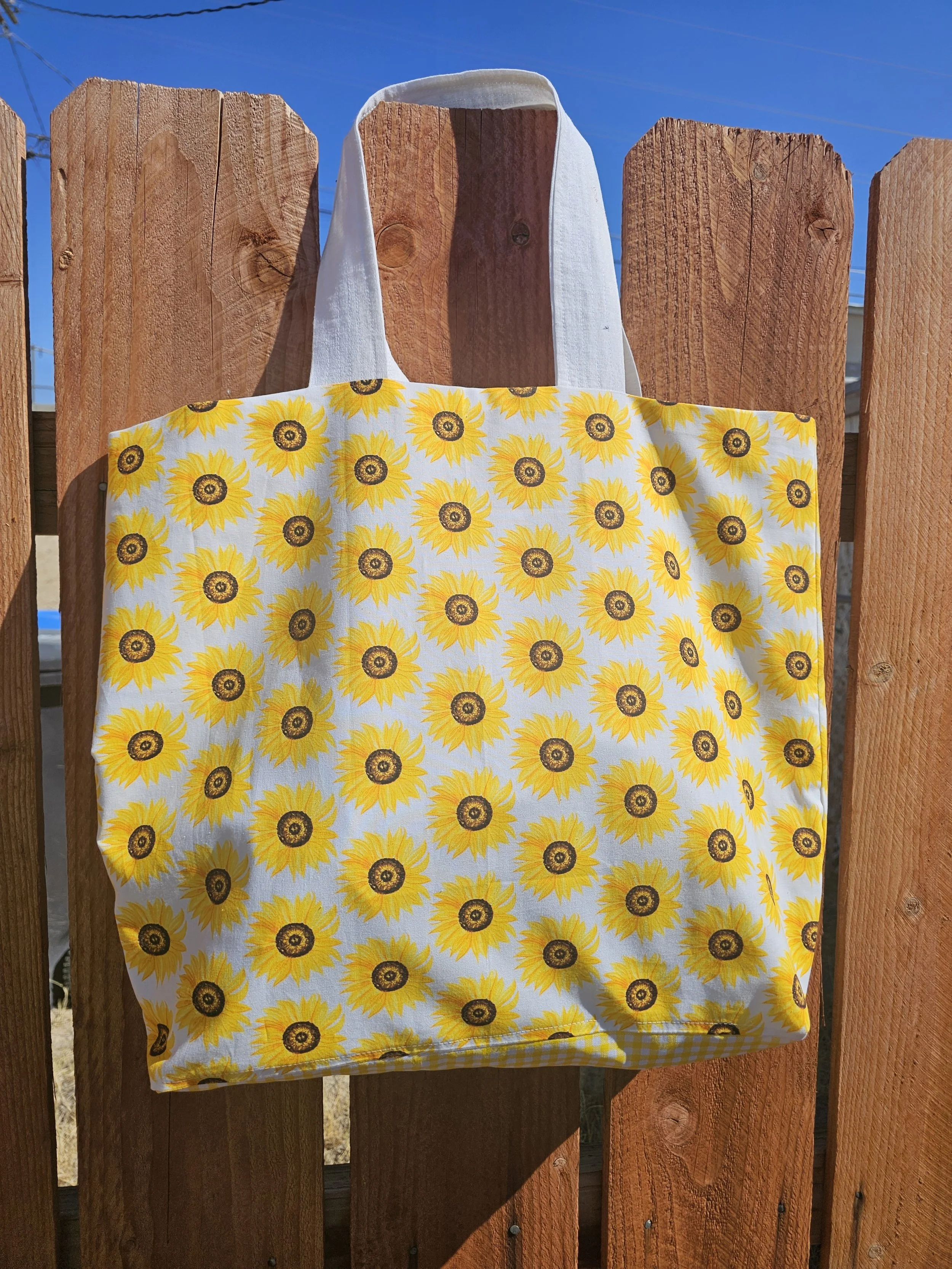Floral Sunflower tote in size large