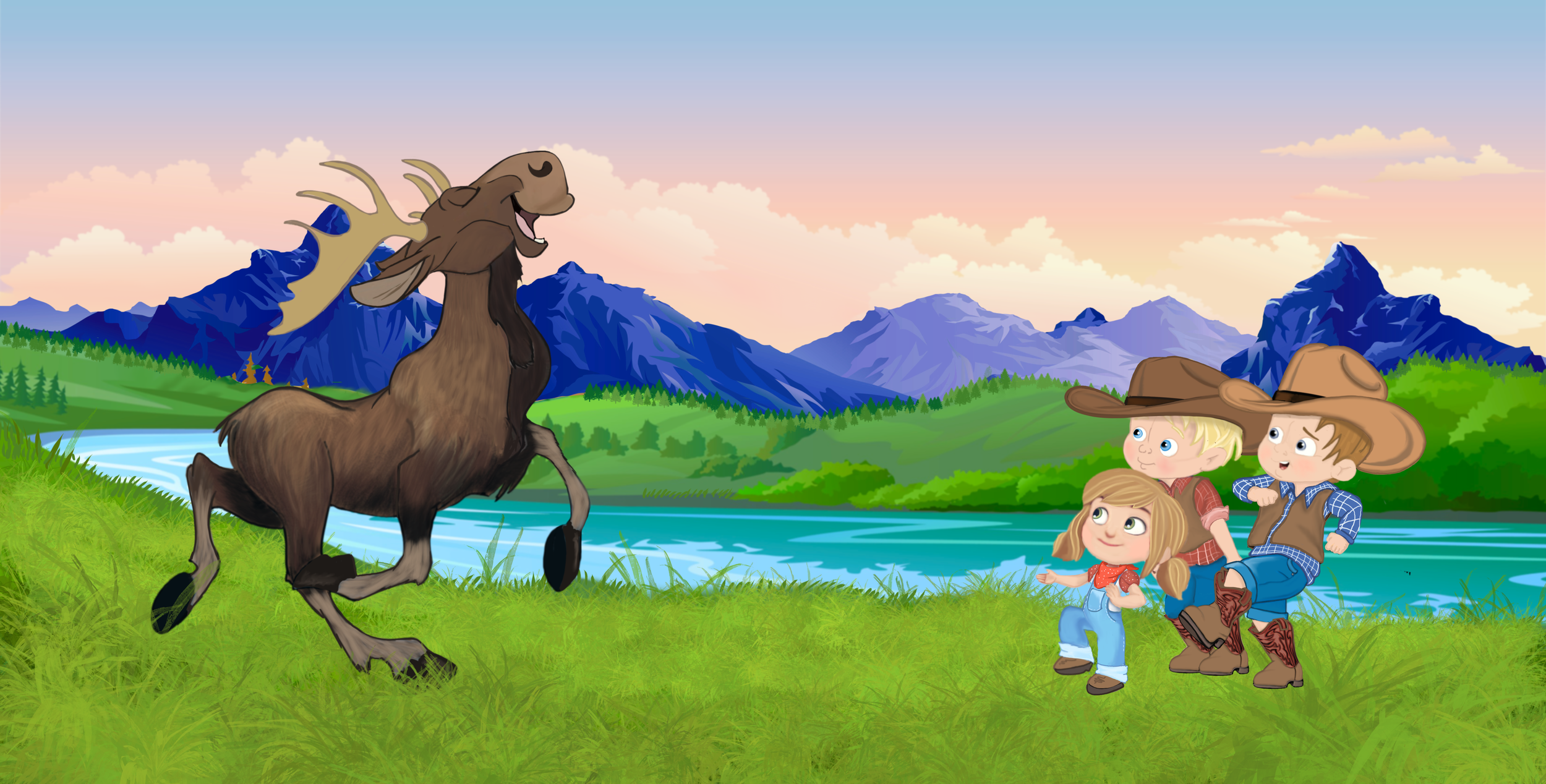 Moose and kids strutting .png