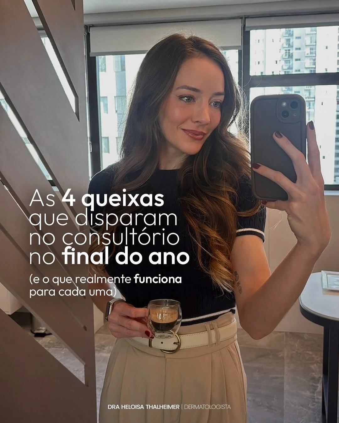 Final de ano &eacute; sempre igual no consult&oacute;rio:
as queixas se repetem, mas as causas nem sempre s&atilde;o as mesmas.

Linhas mais marcadas, acne ativa, melasma evidente, pele e cabelos oleosos&hellip;
Tudo isso pode &mdash; e deve &mdash; 