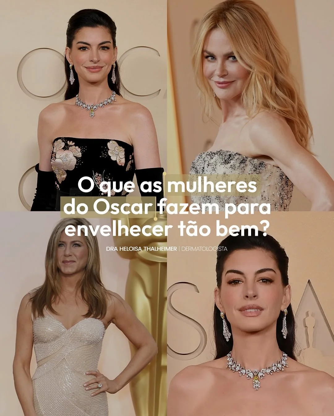 Uma pele bonita aos 40, 50 ou mais raramente &eacute; obra do acaso.

Quando vemos mulheres como Anne Hathaway, Nicole Kidman ou Jennifer Aniston no Oscar, o que aparece no tapete vermelho &eacute; apenas o reflexo de algo muito mais simples, e muito
