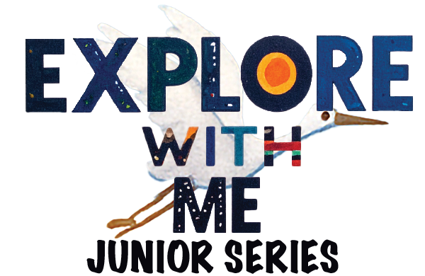Colorful logo with the words 'Explore with Me' and a paper airplane pointing to the right.