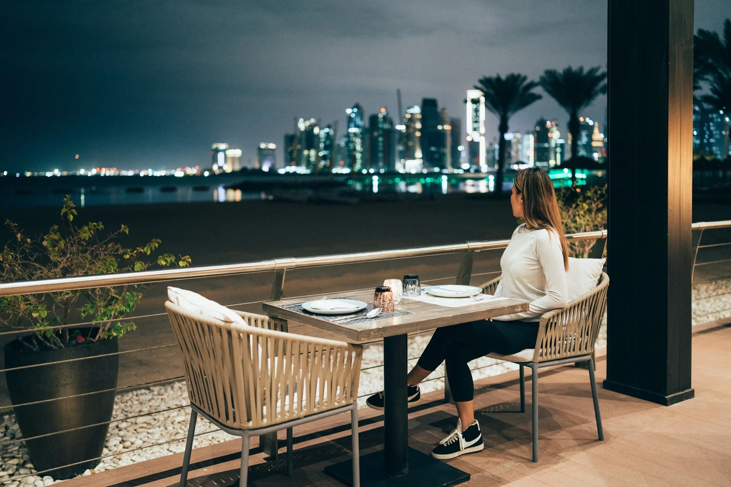 Fine dining table set for a culinary tour