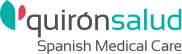 Logo of QuiroSalud Spanish Medical Care with teal and dark gray text