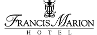 Logo for France Marion Hotel with elegant script and serif font.