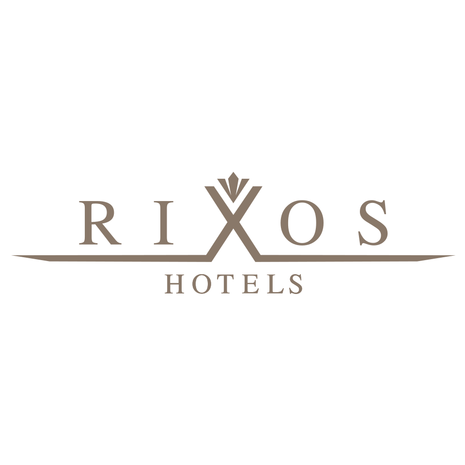 Rixos Hotels logo with a stylized letter X and a decorative element above