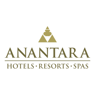 Logo for Anantara Hotels Resorts Spas with a stylized triangle design and gold and black color scheme.