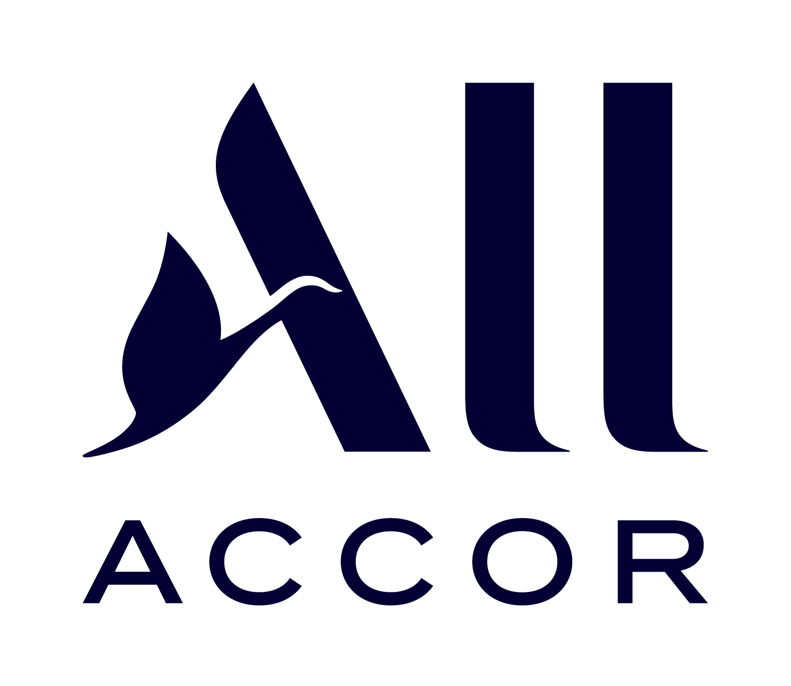 Logo with a stylized bird and the text 'All ACCOR' in dark blue.