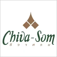 Chiva-Som logo with a stylized brown geometric shape and green text