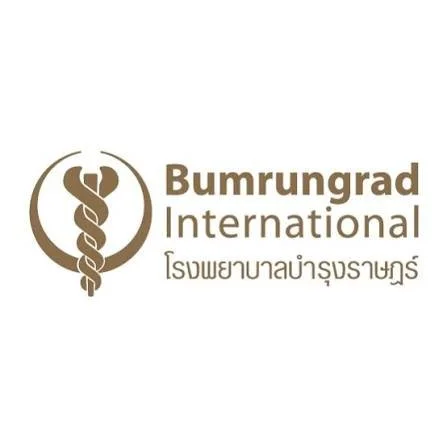 Bumrungrad International Hospital logo with a caduceus symbol and Thai script