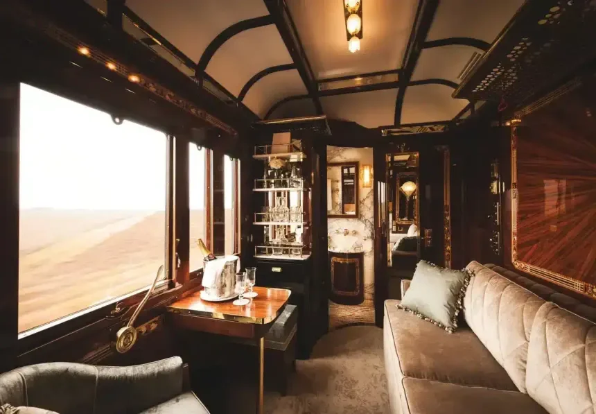 Luxiry train cabin