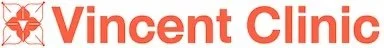 Vincent Clinic logo with red text and graphic