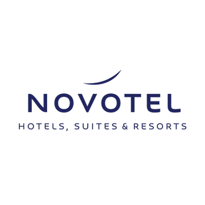 Logo of Novotel Hotels, Suites & Resorts with a stylized swoosh above the text.