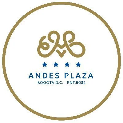 Logo of Andes Plaza, Bogotá D.C., featuring a stylized emblem and five stars.